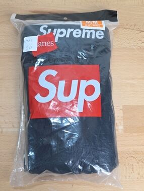 Supreme Black Boxer Briefs Logo Partial 'Sup' Graphic 4 Pack Medium
